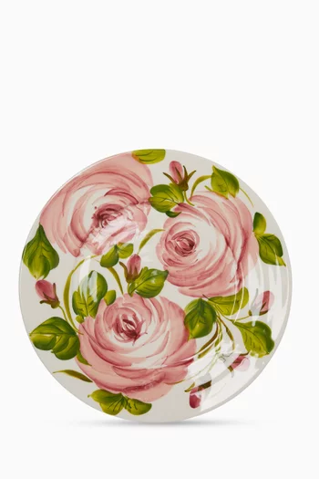 Rose Dinner Plate in Ceramic
