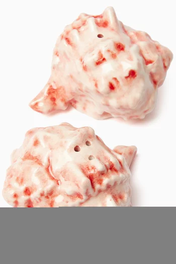 Shell Hand-painted Salt & Pepper Shaker Set in Ceramic