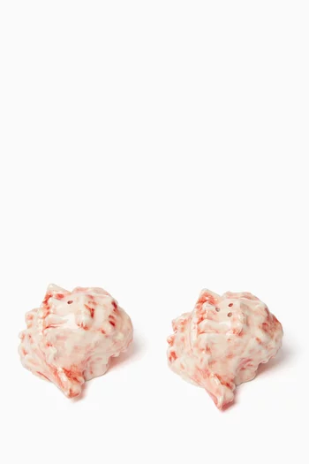 Shell Hand-painted Salt & Pepper Shaker Set in Ceramic