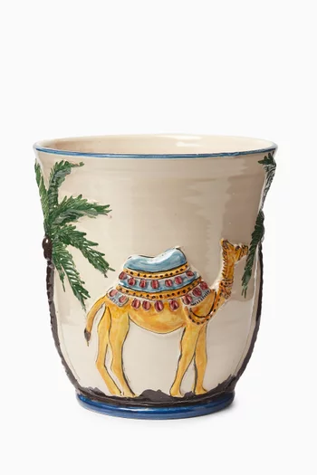 Sicilian Summer Hand-painted Vase in Ceramic