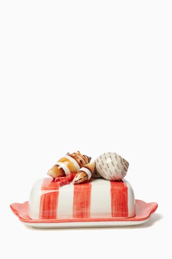 Hand-painted Butter Dish in Ceramic