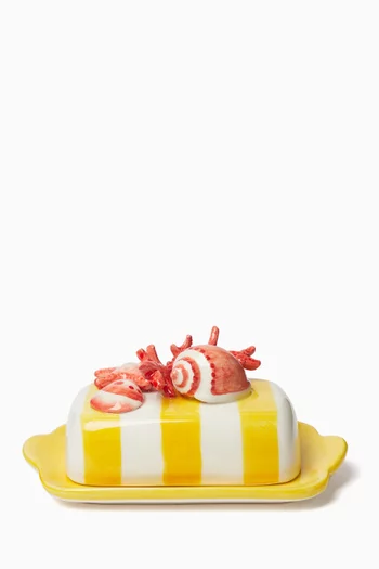 Starfish Hand-painted Butter Dish in Ceramic