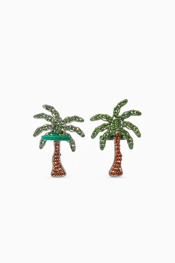 Palm Tree Beaded Napkin Rings, Set of 2