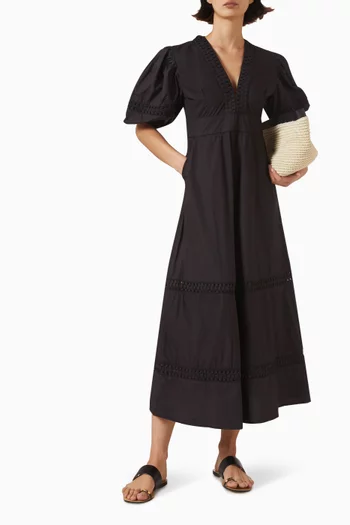 Odessa Puffed Midi Dress
