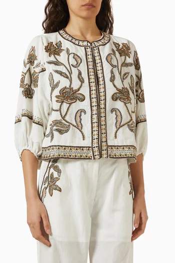 Sorelia Jacket in Linen-cotton