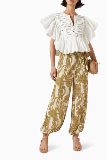 Tibet Paisley-print Harem Pants