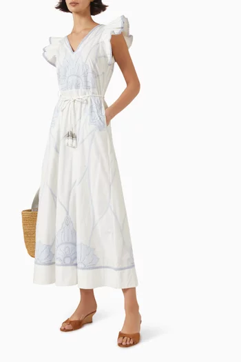 Vittorio Embroidered Midi Dress