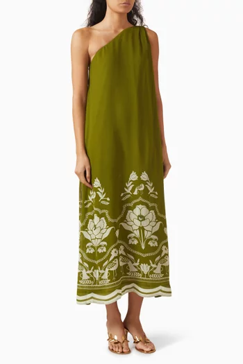 Wallcott One-shoulder Midi Dress
