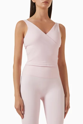 Luxe Balance Plunge Sports Crop Top