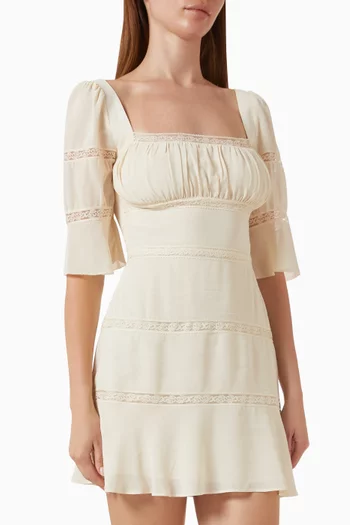 Claribel Mini Dress in Georgette