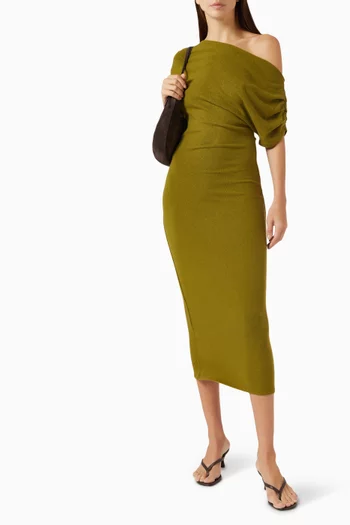 Iris Midi Dress in Stretch-knit