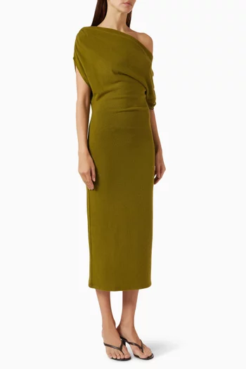 Iris Midi Dress in Stretch-knit