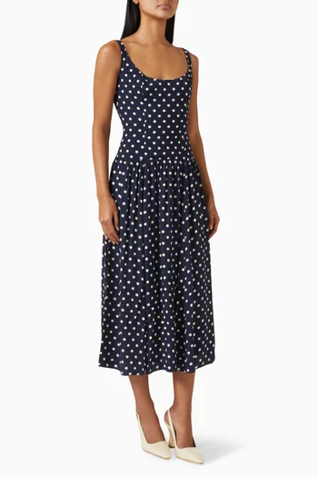 Bellarose Polka-dot Midi Dress