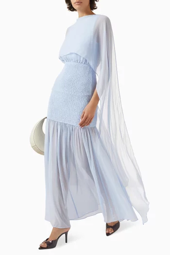 Eliane Cape Gown in Georgette