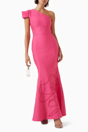 Opline One-shoulder Gown in Knit