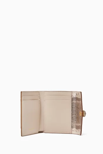 Serpenti Forever Trifold Wallet in Karung Leather