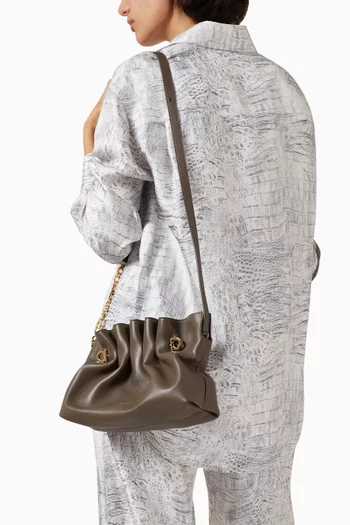 Small Soft Shoulder Bag in Leather