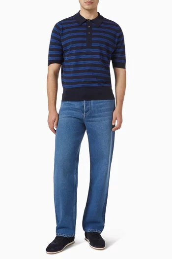 Breeze Striped Polo T-shirt in Knit