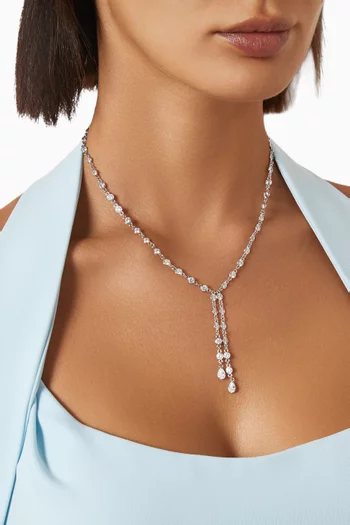Bezel Lariat Necklace