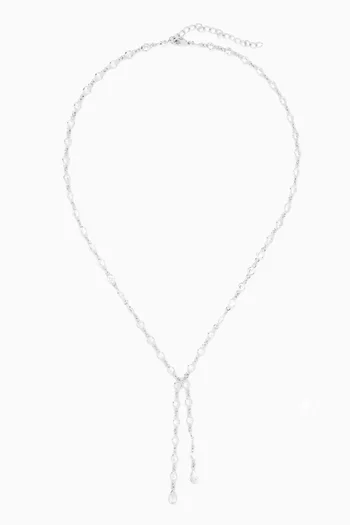 Bezel Lariat Necklace