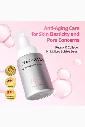 Retinol Collagen Pink Micro Bubble Serum, 70ml