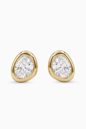 Benson Stud Earrings in 14kt Gold-plated Sterling Silver