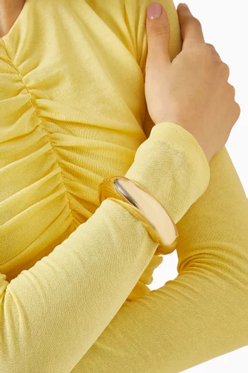 Wayne Bangle Bracelet in 14kt Gold-plated Brass