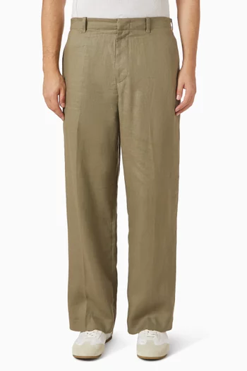 Relaxed-fit Straight-leg Pants in Linen