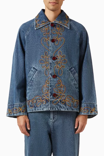 Rawlins Embroidered Jacket in Denim