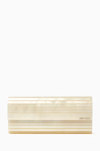 Sweetie Glitter Clutch in Acrylic