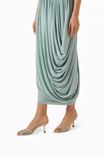 Skye 70 Mules in Metallic Leather