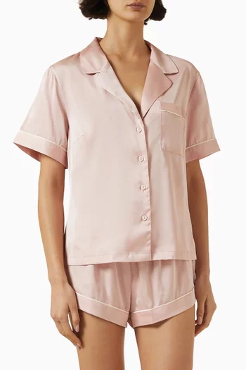 Grace Shorts Pyjama Set in Satin