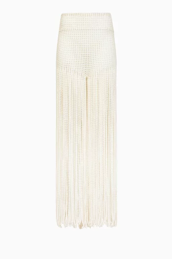 Beaded Wide-leg Pants in Knit
