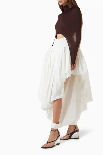 Petticoat Maxi Skirt in Nylon