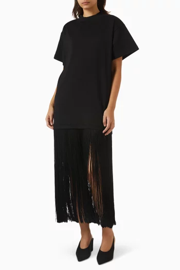 Fringed T-shirt in Cotton-jersey
