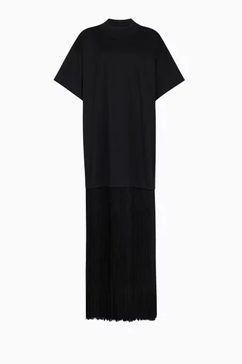 Fringed T-shirt in Cotton-jersey