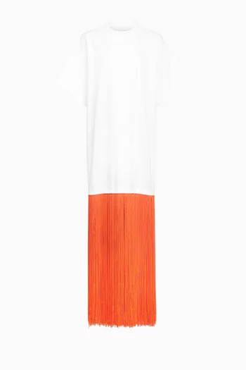 Fringed T-shirt in Cotton-jersey