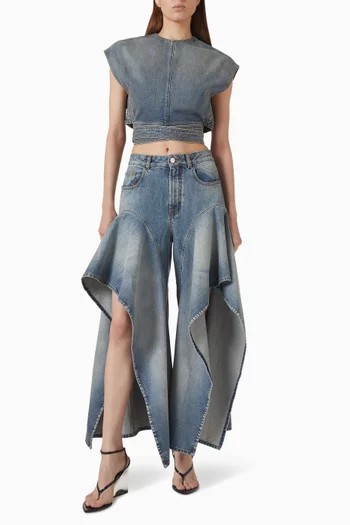 Belted Top in Denim