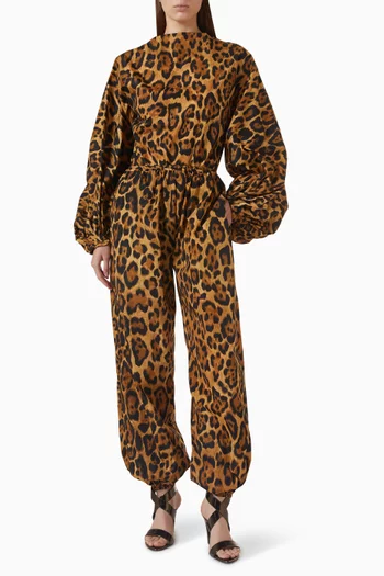 Animal-print Balloon Pants