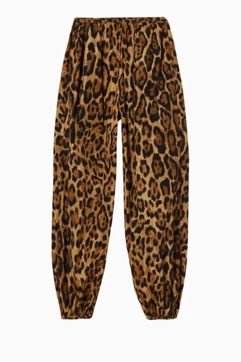 Animal-print Balloon Pants