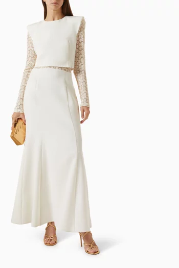 Lace-panel Dress