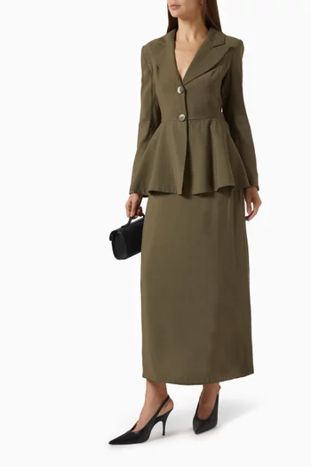 Peplum Top & Skirt Set