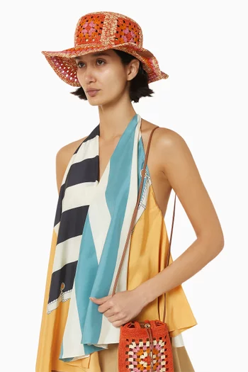 x Paula's Ibiza Fisherman Crochet Hat in Raffia