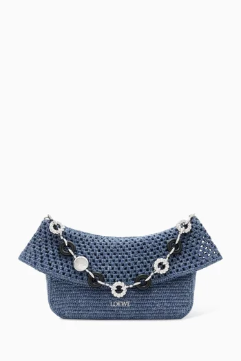 x Paula’s Ibiza Medium Ola Shoulder Bag in Crochet