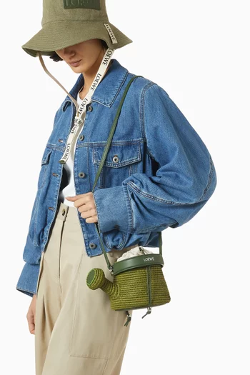x Paula's Ibiza Watering Can Bag in Raffia