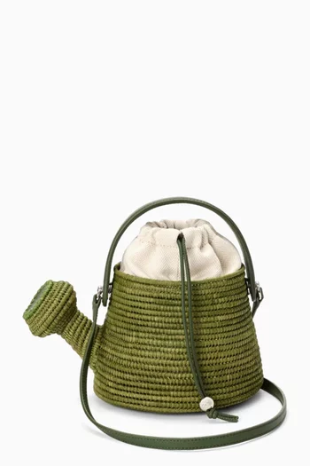 x Paula's Ibiza Watering Can Bag in Raffia