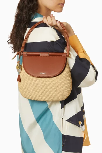x Paula’s Ibiza Medium Pescador Bag in Raffia