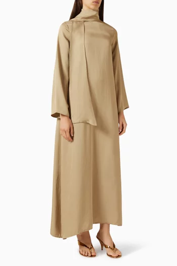 Belted Scarf Dress