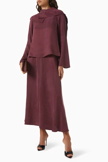 Scarf Top & Skirt Set
