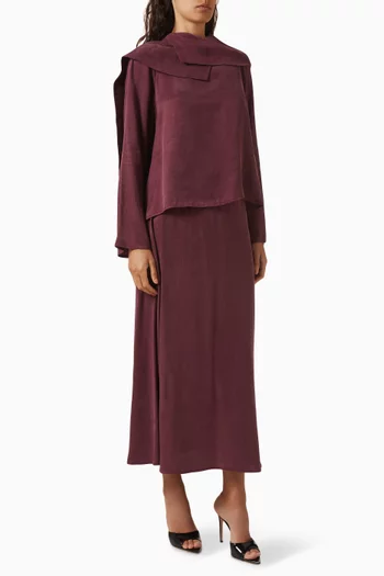 Scarf Top & Skirt Set
